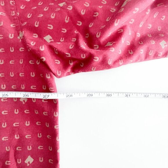 Roper Mens Casual Shirt Snap Up Horshoe Long Sleeve Chest Pockets Red 2XL - Picture 6 of 7